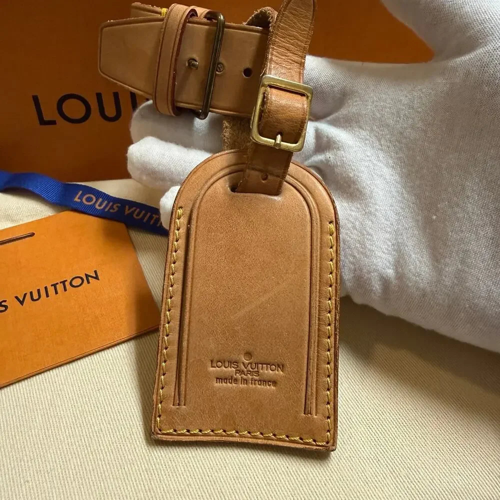 Louis Vuitton Vachetta Leather Luggage Tag and Poignet Authentic NO BOX